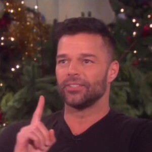 Ricky Martin pendant The Ellen Show à Los Angeles, Californie, Etats-Unis, le 3 janvier 2018. R