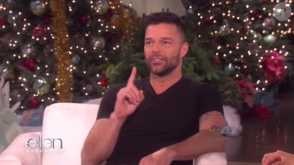 Ricky Martin pendant The Ellen Show à Los Angeles, Californie, Etats-Unis, le 3 janvier 2018. R