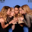 Laura Dern, Nicole Kidman, Zoe Kravitz, Reese Witherspoon et Shailene Woodley dans la press room des Golden Globe Awards au Beverly Hilton Hotel, Los Angeles, le 7 janvier 2018
