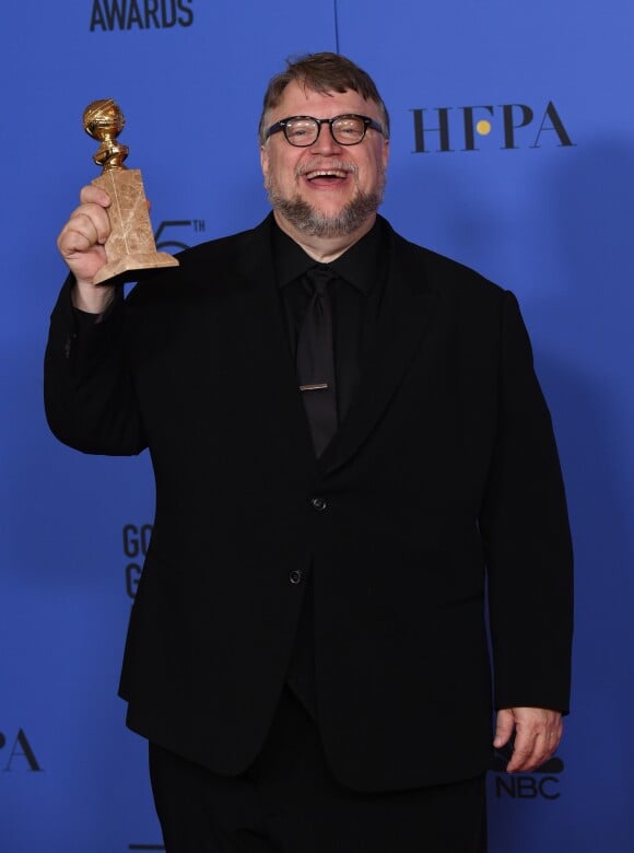 Guillermo Del Toro (Golden Globe du meilleur réalisateur pour "La Forme de l'eau") - Pressroom - 75ème cérémonie annuelle des Golden Globe Awards au Beverly Hilton Hotel à Los Angeles, le 7 janvier 2018. © Chris Delmas/Bestimage