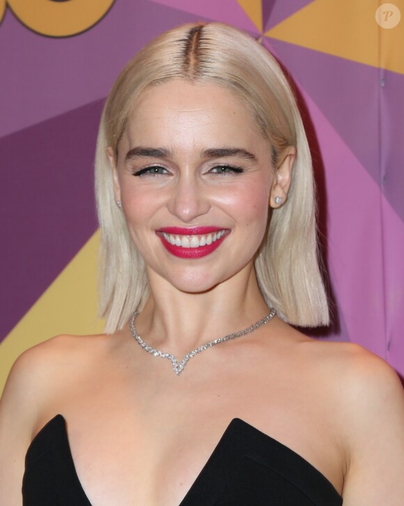 Emilia Clarke - Les célébrités arrivent à la soirée "HBO Golden Globe After Party" au Beverly Hilton à Los Angeles le 8 janvier 2018.