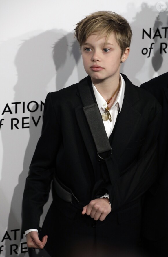 Shiloh Jolie-Pitt (le bras en écharpe) - Célébrités à la soirée de gala des National Board of Review Annual Awards à New York, le 9 janvier 2018.