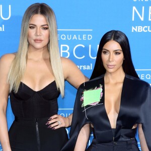 Khloé Kardashian et Kim Kardashian à la soirée NBCUniversal 2017 à New York, le 15 mai 2017