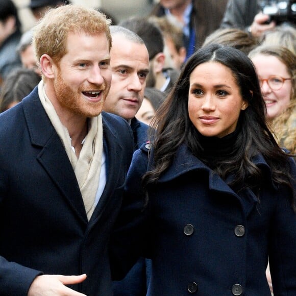 Le prince Harry et sa fiancée Meghan Markle arrivent au "Nottingham Contemporary" pour la journée mondiale de la lutte contre le Sida à Nottingham à l'occasion de leur première visite officielle depuis leurs Fiançailles à Nottingham le 1er decembre 2017.