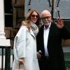 Céline Dion et son mari René Angélil quittent leur hôtel pour se rendre a l'enregistrement de léemission "Vivement Dimanche". Paris, le 27 novembre 2012.