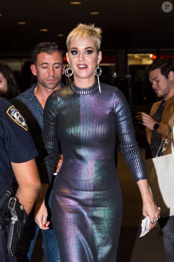 Katy Perry à la sortie de 'American Idol' à New York, le 4 octobre 2017