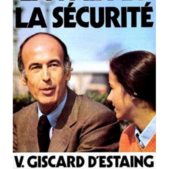 Affiche de campagne de Valéry Giscard d'Estaing en 1974 avec sa fille Jacinte.