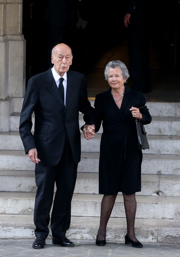 Valéry Giscard d'Estaing et sa femme Anne-Aymone à Neuilly-sur-Seine, le 26 septembre 2017.