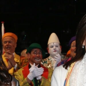 Pauline Ducruet et la princesse Stéphanie de Monaco lors de la soirée d'ouverture du 42e Festival International du Cirque de Monte-Carlo le 16 janvier 2018. © Olivier Huitel/Pool/Bestimage