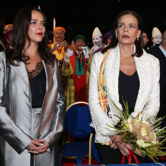 Pauline Ducruet et la princesse Stéphanie de Monaco lors de la soirée d'ouverture du 42e Festival International du Cirque de Monte-Carlo le 16 janvier 2018. © Olivier Huitel/Pool/Bestimage