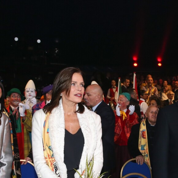 Pauline Ducruet, la princesse Stéphanie, le prince Albert de Monaco et Louis Ducruet lors de la soirée d'ouverture du 42e Festival International du Cirque de Monte-Carlo le 16 janvier 2018. © Olivier Huitel/Pool/Bestimage