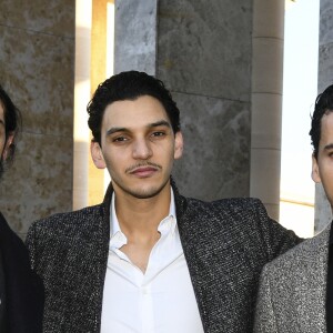 Numan Acar, Amir El Kacem, Tewfik Jallab au défilé Cerruti Hommes Automne-Hiver 2018 à Paris le 19 janvier 2018. © Pierre Perusseau / Bestimage