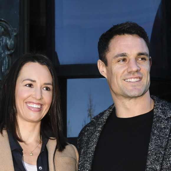 Dan Carter et sa femme Honor au défilé Cerruti Hommes Automne-Hiver 2018 à Paris le 19 janvier 2018. © Pierre Perusseau / Bestimage