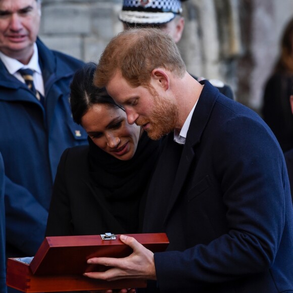 Le prince Harry et Meghan Markle en visite à Cardiff le 18 janvier 2018