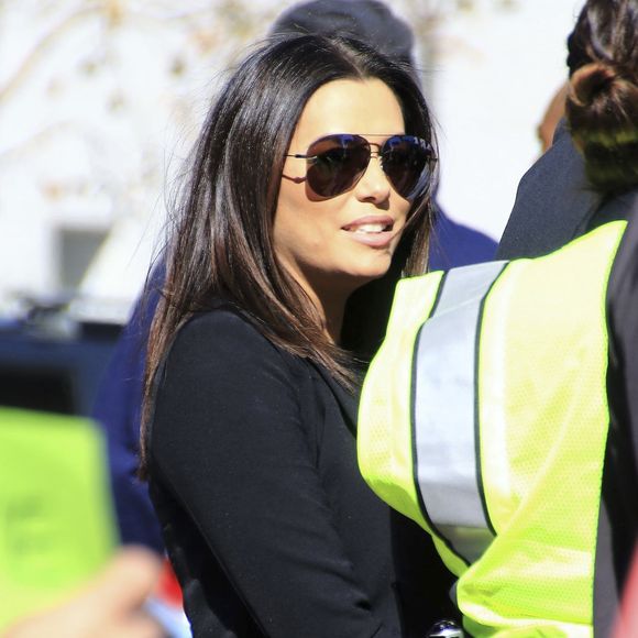 Eva Longoria, enceinte - Les célébrités lors de la manifestation géante aux États-Unis pour la 2e "Marche des femmes" à Los Angeles le 20 janvier 2018. 