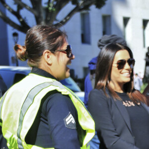 Eva Longoria, enceinte - Les célébrités lors de la manifestation géante aux États-Unis pour la 2e "Marche des femmes" à Los Angeles le 20 janvier 2018. 