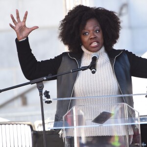 Viola Davis - Les célébrités lors des manifestations géantes aux États-Unis pour la 2e "Marche des femmes" à Los Angeles le 20 janvier 2018.