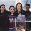 Nathalie Portman, Eva Longoria (enceinte) et Constance Wu - Les célébrités lors des manifestations géantes aux États-Unis pour la 2e "Marche des femmes" à Los Angeles le 20 janvier 2018.