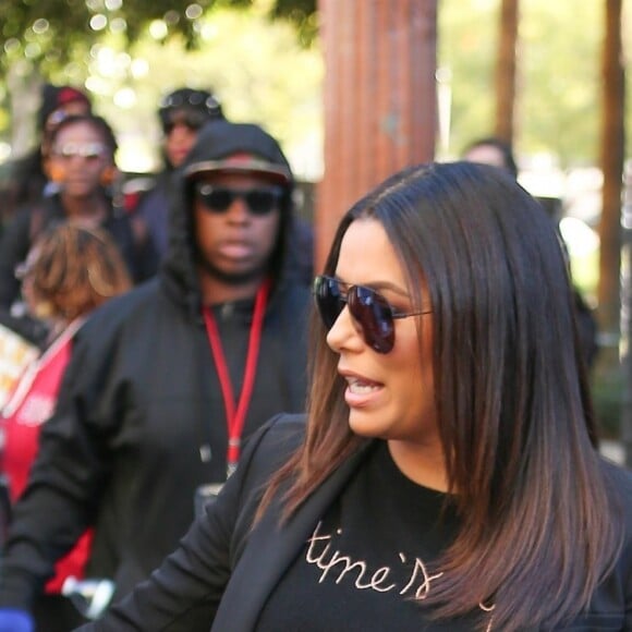 Eva Longoria (enceinte) lors de la Women's March à Los Angeles. Le 20 janvier 2018