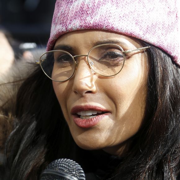 Padma Lakshmi - Les célébrités lors des manifestations géantes aux États-Unis pour la 2e "Marche des femmes" à New York le 20 janvier 2018.