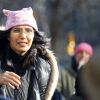 Padma Lakshmi - Les célébrités lors des manifestations géantes aux États-Unis pour la 2e "Marche des femmes" à New York le 20 janvier 2018.