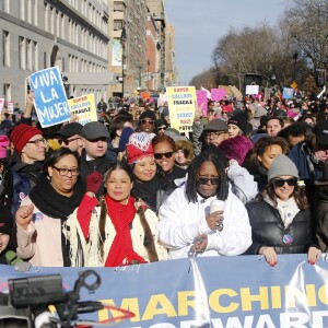 Whoopi Goldberg - Les célébrités lors des manifestations géantes aux États-Unis pour la 2e "Marche des femmes" à New York le 20 janvier 2018.