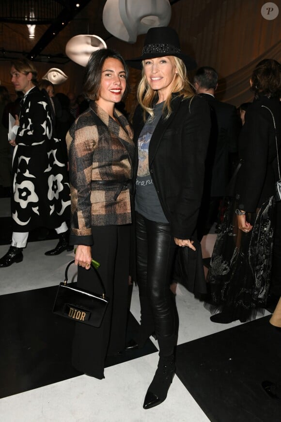 Alessandra Sublet et Estelle Lefebure - Défilé de mode "Christian Dior", collection Haute-Couture printemps-été 2018, à Paris. Le 22 janvier 2018