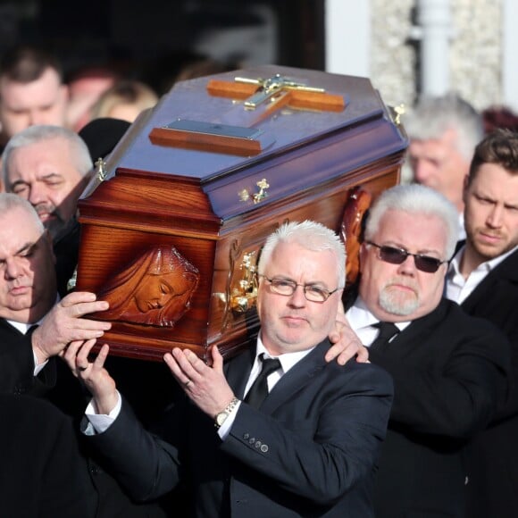 Obsèques de Dolores O'Riordan en l'église Saint Ailbe à Ballybricken en Irlande, le 23 janvier 2018.