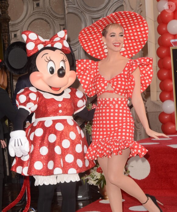 Minnie Mouse, Katy Perry - Minnie Mouse reçoit son étoile sur le Walk of Fame au théâtre El Capitan à Hollywood, le 22 janvier 2018