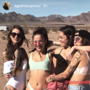 Agathe Auproux et Fanny Maurer à Las Vegas, fin janvier 2018.