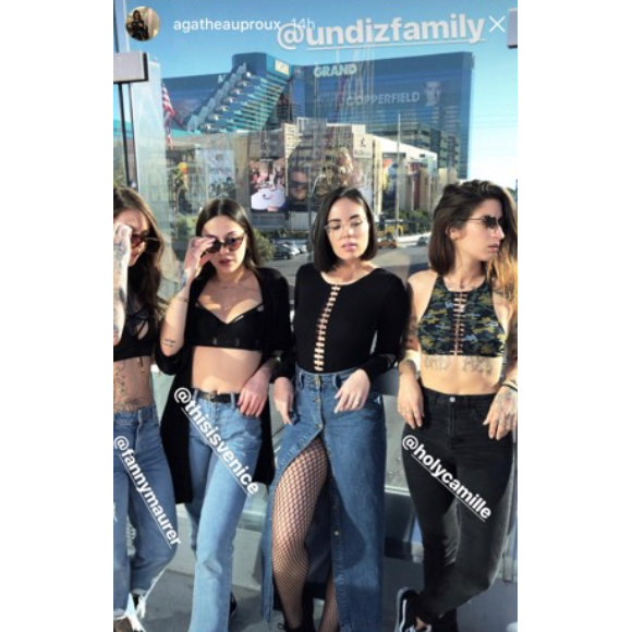 La chroniqueuse Agathe Auproux et Fanny Maurer à Las Vegas, fin janvier 2018.