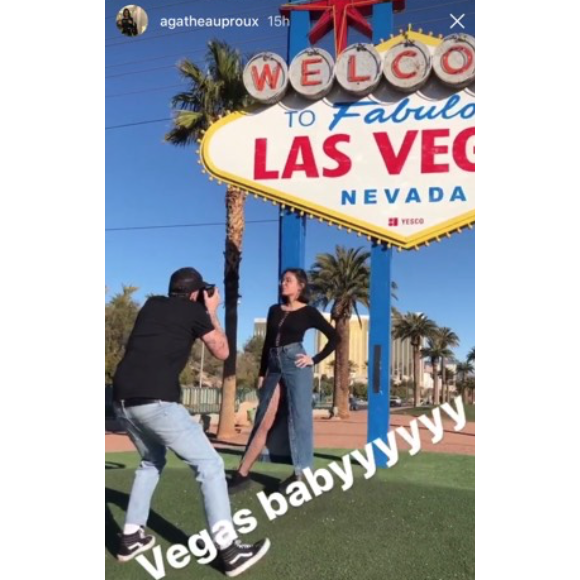 La jolie Agathe Auproux à Las Vegas, fin janvier 2018.