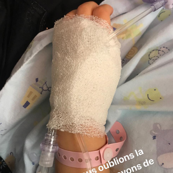 Sylvie Tellier révèle sur Instagram que sa fille Margaux a été hospitalisée à l'hôpital Necker-Enfants malades, à Paris, le 31 janvier 2018.