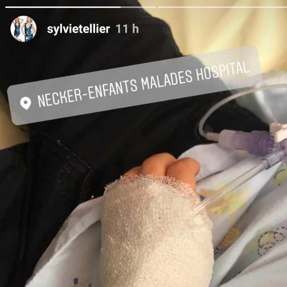 Sylvie Tellier révèle sur Instagram que sa fille Margaux a été hospitalisée à l'hôpital Necker-Enfants malades, à Paris, le 31 janvier 2018.