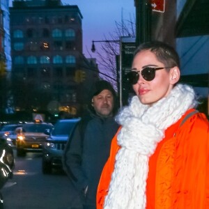 Rose McGowan à la sortie de son hôtel à New York, le 31 janvier 2018