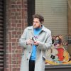 Exclusif - Jonah Hill fume une cigarette dans la rue à New York City, New York, etats-Unis, le 16 janvier 2018.