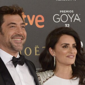 Penélope Cruz et son mari Javier Bardem - Arrivées à la 32 ème cérémonie des Goya Awards 2018 à Madrid le 3 Février 2018