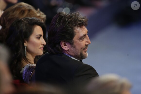 Penelope Cruz et son mari Javier Bardem - Scène - 32e Cérémonie des Goya Awards 2018 à Madrid le 3 février 2018