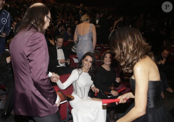 Penelope Cruz et sa mère Encarna Sanchez et Santiago Segura - Salle - 32 ème Cérémonie des Goya Awards 2018 à Madrid le 3 février 2018