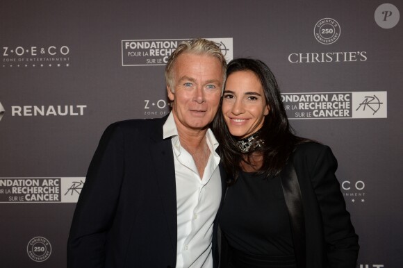 Exclusif - Franck Dubosc et sa femme Danièle lors du dîner de la fondation ARC au restaurant de l'hôtel The Peninsula à Paris le 10 octobre 2016. © Rachid Bellak / Bestimage