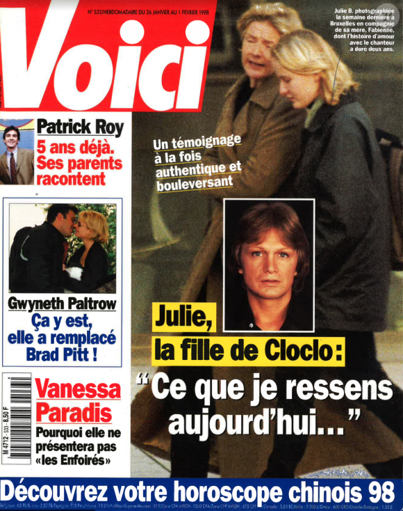 Couverture du magazine "Voici" daté du 26 janvier au 1er février 1998. L'existence de la fille cachée de Claude François y était dévoilée pour la seconde fois.