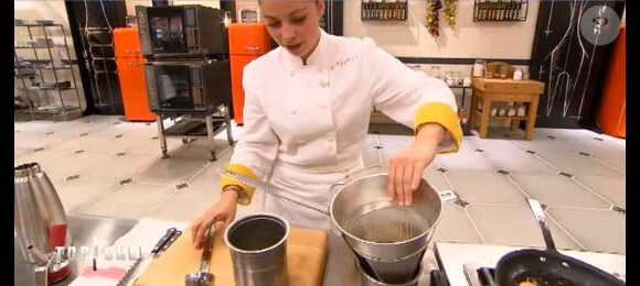 Justine lors du quatrième épisode de "Top Chef" diffusé le 21 février 2018 sur M6.