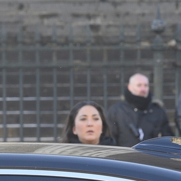 Gad Elmaleh - Arrivées des personnalités en l'église de La Madeleine pour les obsèques de Johnny Hallyday à Paris le 9 décembre 2017. © Coadic Guirec / Bestimage