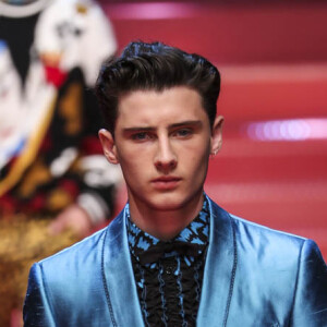 Noé Elmaleh (fils de G.Elmaleh) - Défilé de mode Hommes "Dolce & Gabbana" 2018 lors de la fashion week de Milan. Le 17 juin 2017
