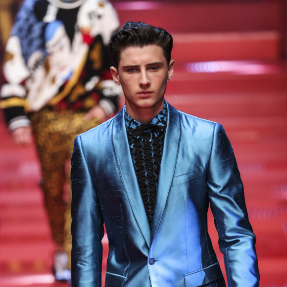 Noé Elmaleh (fils de G.Elmaleh) - Défilé de mode Hommes "Dolce & Gabbana" 2018 lors de la fashion week de Milan. Le 17 juin 2017