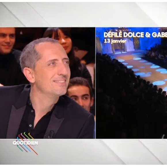 Gad Elmaleh dans l'émission "Quotidien" le 14 février 2018 sur TMC