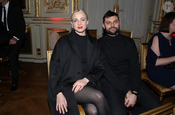 Exclusif - Madame Monsieur (Emilie Satt et son compagnon Jean-Karl Lucas, le duo qui représentera la France à l'Eurovision) - Elisa Tovati lance le nouveau single "Toujours la même histoire", extrait de son prochain album le jour de la Saint-Valentin dans un salon de l'hôtel Shangri-La à Paris le 14 février 2018. © Denis Guignebourg/Bestimage