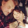 Johnny Hallyday avec sa fille Joy sur Instagram, le 27 juillet 2014.