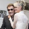 Johnny Hallyday et sa femme Laeticia Hallyday - People au défilé de mode Haute-Couture automne-hiver 2016/2017 "Christian Dior" à Paris. Le 4 juillet 2016 © Olivier Borde / Bestimage