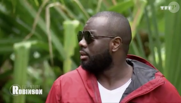 Maître Gims et Kendji Girac dans "L'aventure Robinson" le 16 février 2018.